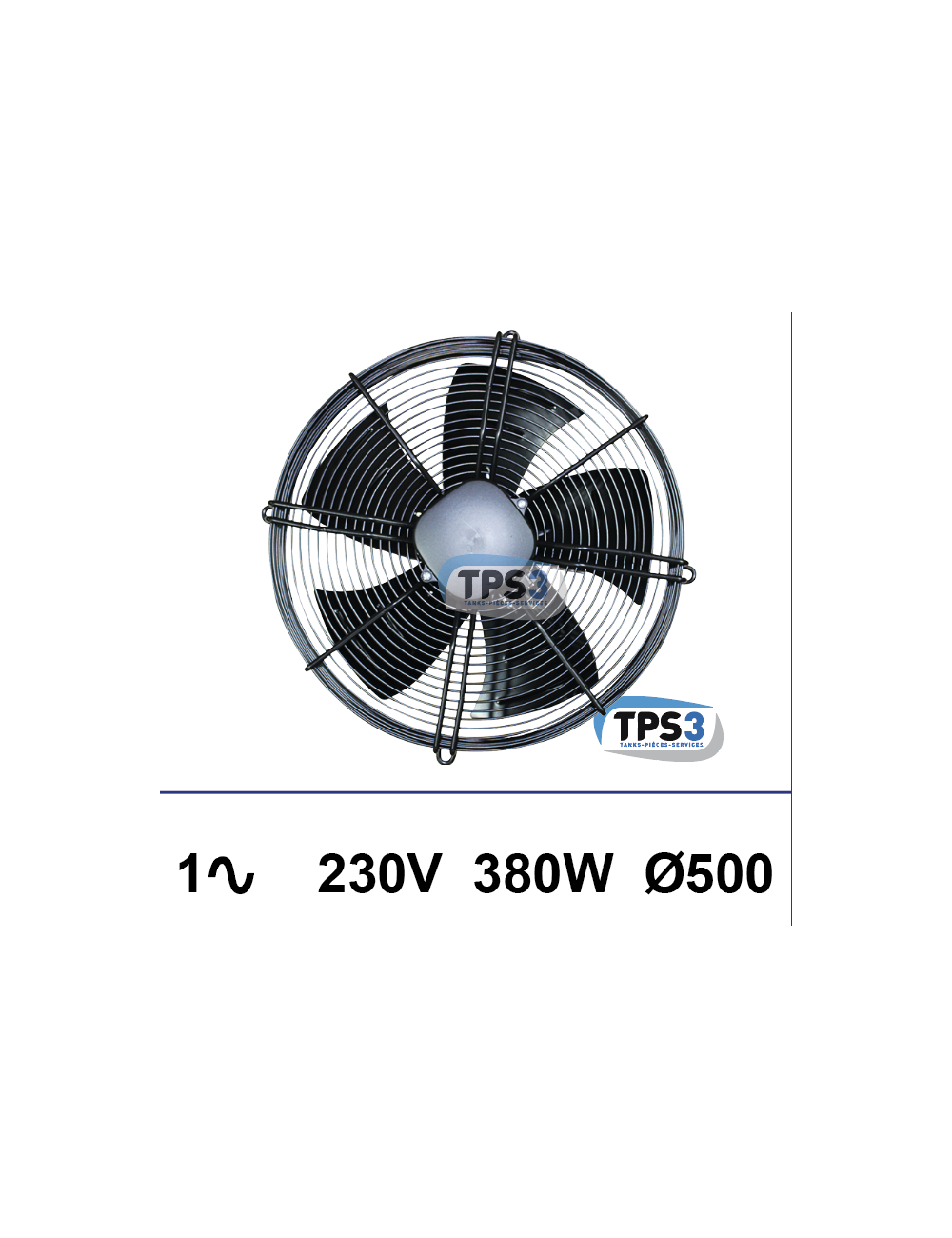 Ventilateur sur grille TPS3 1x230V 380W Ø500mm
