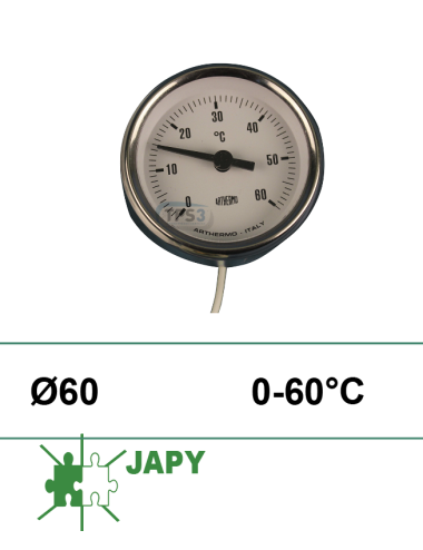 Thermomètre Ø 60, 0° à 60 °