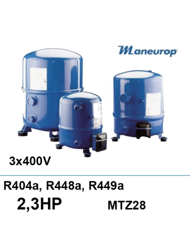 Compresseur Maneurop MTZ28 R404a 2,5ch