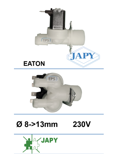 Electrovanne d'arrivée d'eau double droite Eaton 230V DN 8-13