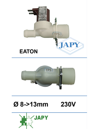 Electrovanne d'arrivée d'eau simple droite Eaton 230V DN 8-13