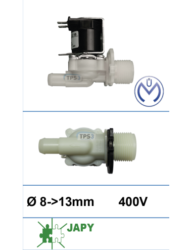 Electrovanne d'arrivée d'eau simple droite Müller 400V DN 8-13