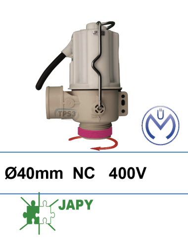 Electrovanne de vidange Müller 400V NF DN 40 lisse/fileté