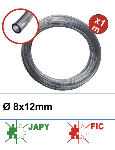 Tube clair 8x11 pour produit lessiviel adaptable Japy