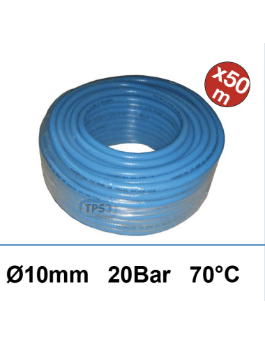 Couronne 50m tuyau d'alimentation eau bleu Ø 9 int 20B/70°C