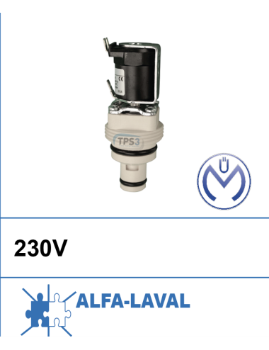 Electrovanne d'arrivée d'eau insert Müller 230 V Alfa Laval