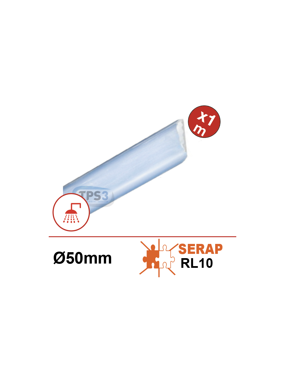 Tubulure d'aspiration Serap silicone Ø50/60