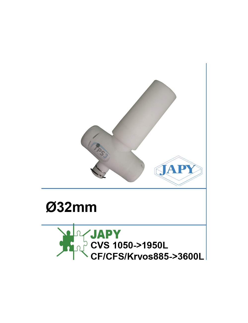 Diffuseur rotatif Japy plastique 2 trous