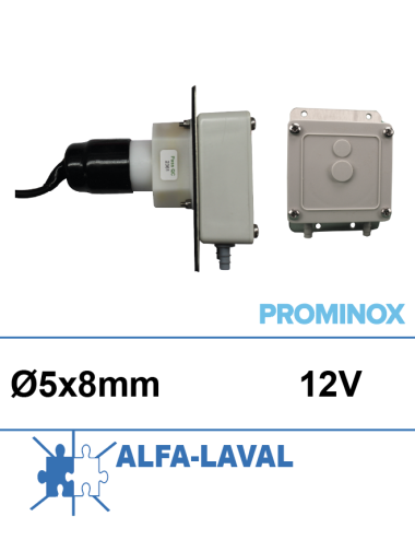Pompe doseuse 12V avec cable et tôle pour tank Alfa/Prominox