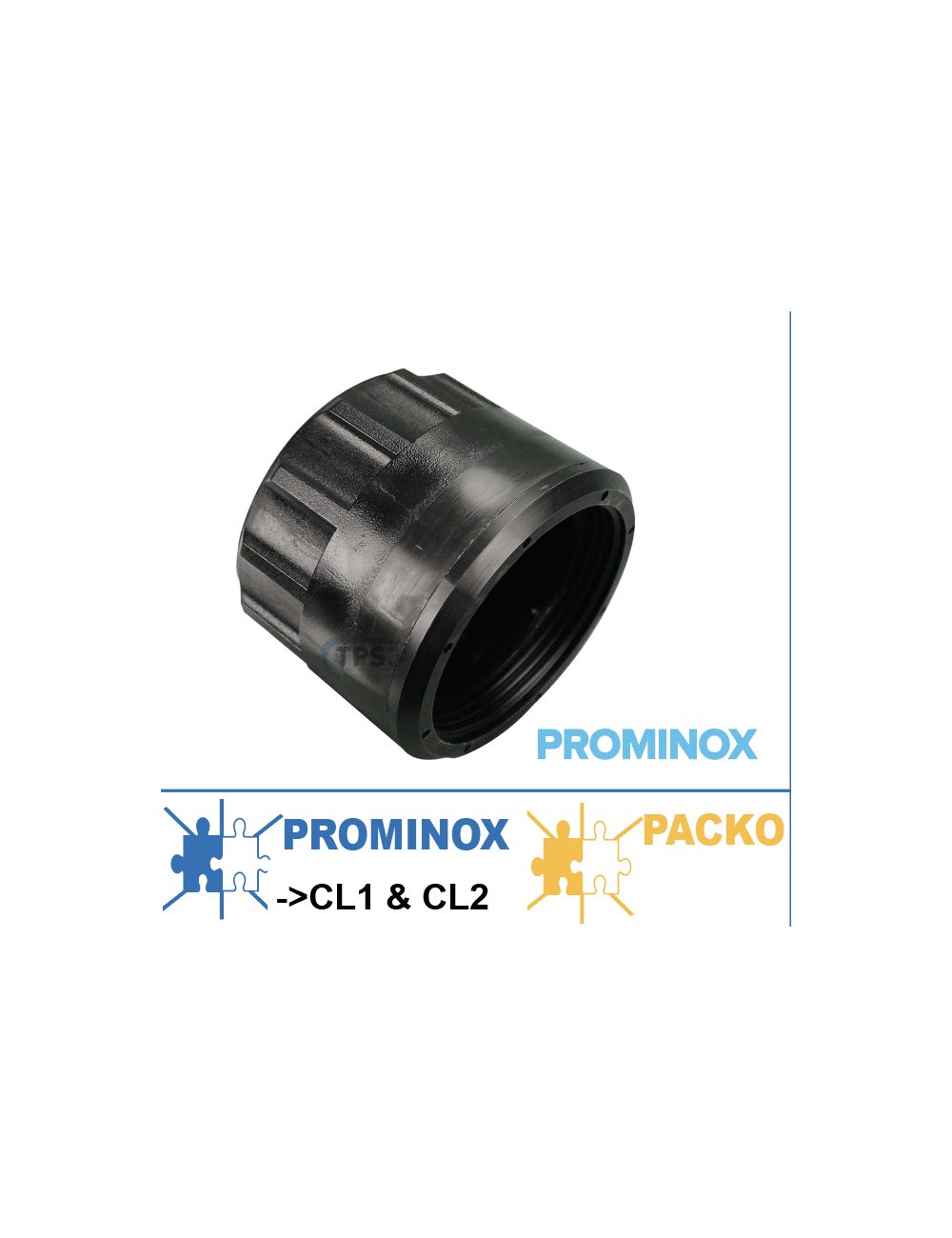 Bouchon plastique de nez fileté autonettoyant Prominox/Packo et de bol CL2