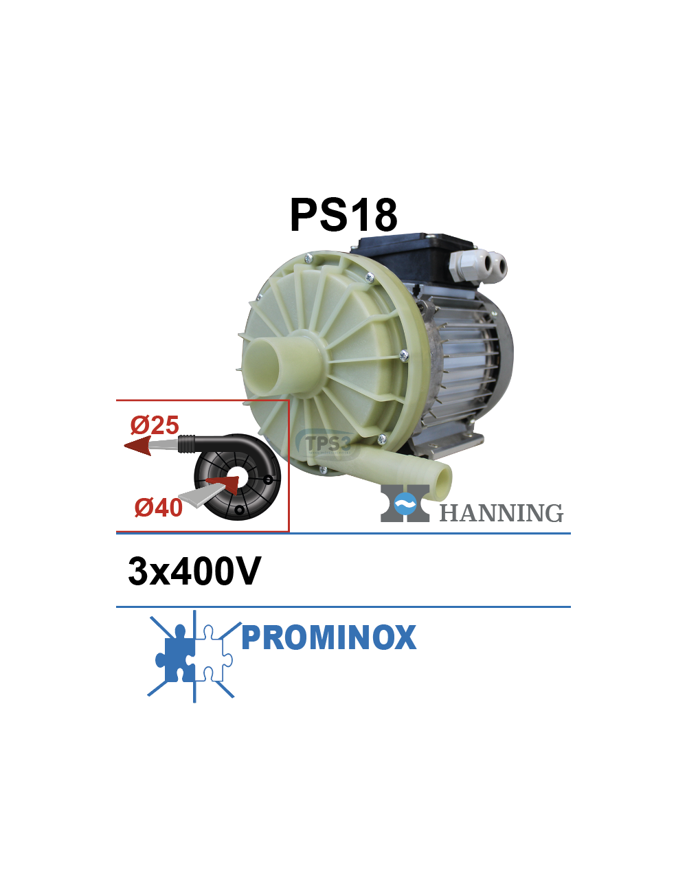 Pompe de lavage Hanning PS18 3x230/400V