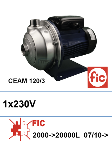 Pompe de lavage FIC CEAM 120/3 1x230V -07/10 2000-5000L