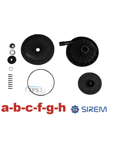 Kit réparation pompe de lavage Sirem type H