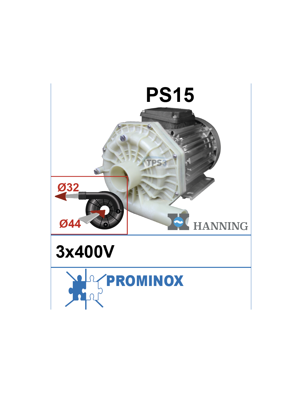 Pompe de lavage Hanning PS15 3x400V