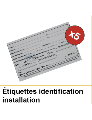 Etiquettes identification installation (par 5 unités)