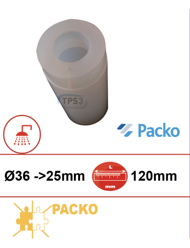 Tuyauterie porte sonde Packo avec réduction 36-25 longueur