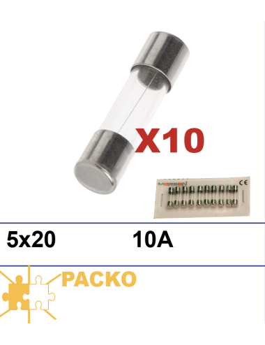 10 fuses 5x20mm 10A for...