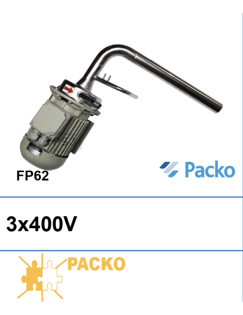Pompe de lavage Packo FP62 3x230/400V 1.1kW sortie coudée