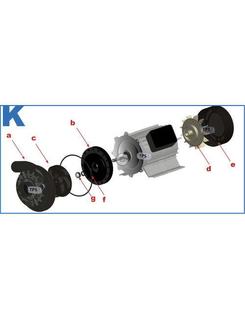 Impulseur pour pompe de lavage Sirem PB80 Ø97 (60Hz)