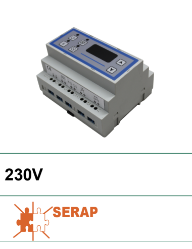 Thermostat électronique TPS3 230V multifonctions (Rail Omega)