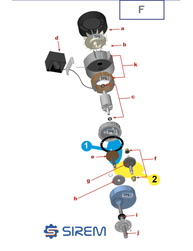 Roue de sortie pour motoréducteurs Sirem type F 48 tr/min