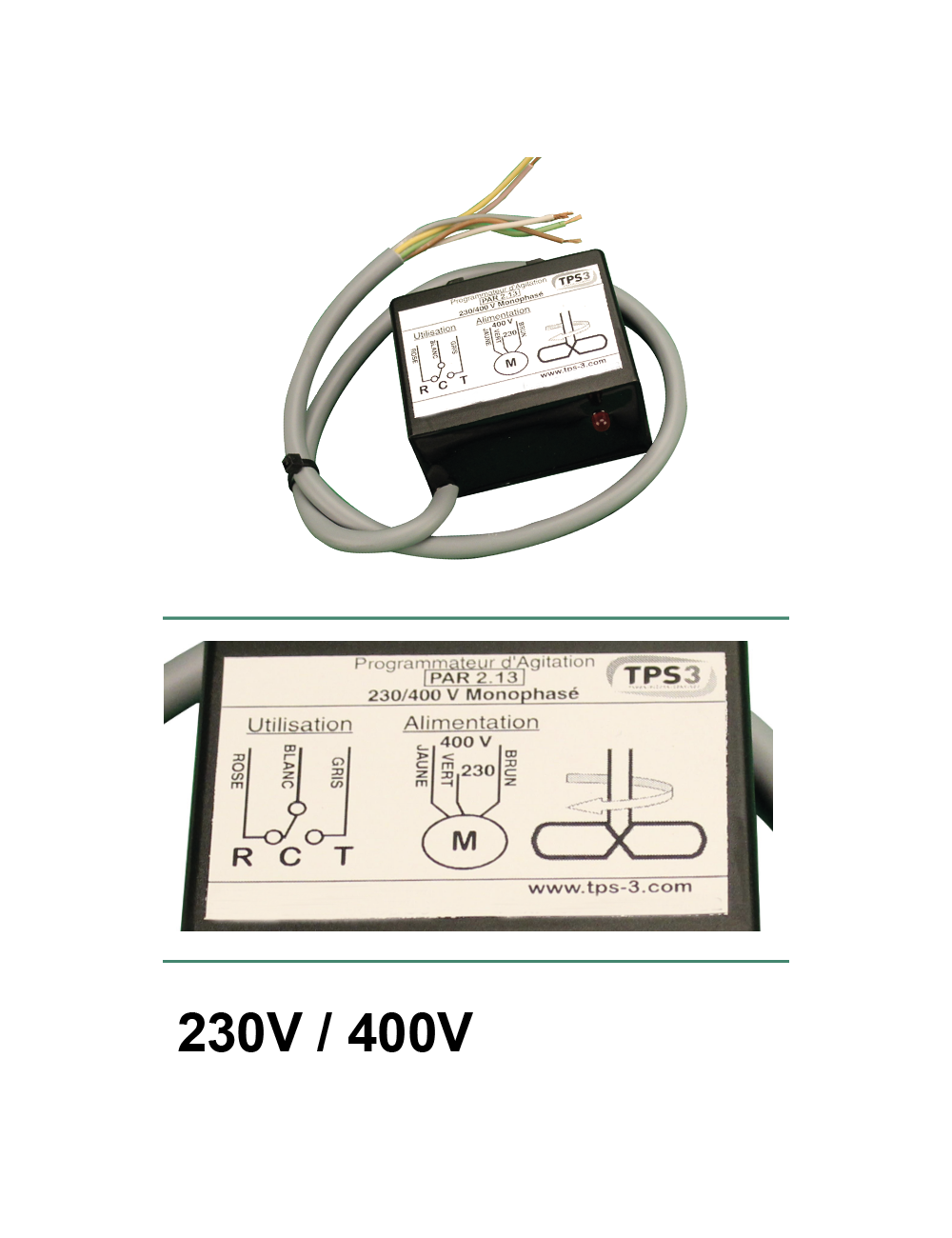 Programmateur d'agitation électronique 230/400V