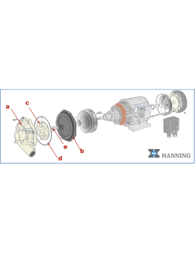 Joint d'arbre pour pompe Hanning PS70/80/90