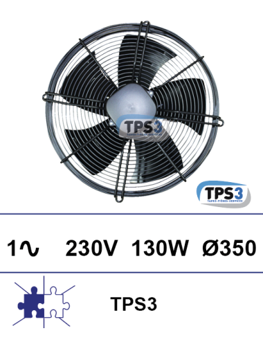 Ventilateur sur grille TPS3 1x230V 130W Ø350mm