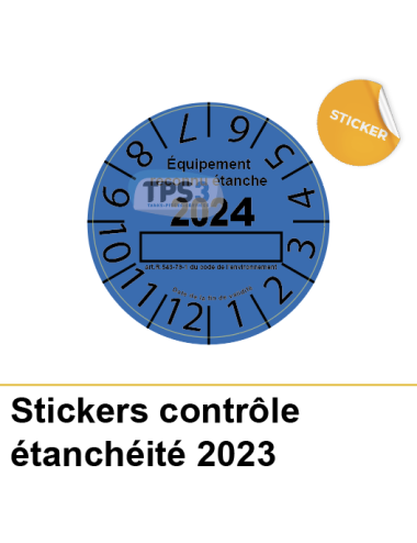 Sticker contrôle étanchéité 2024 (à l’unité)