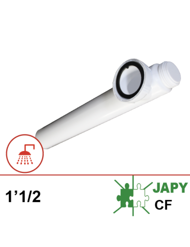 Tubulure de vidange PVC avec raccord vissé 1’1/2 et joint plat