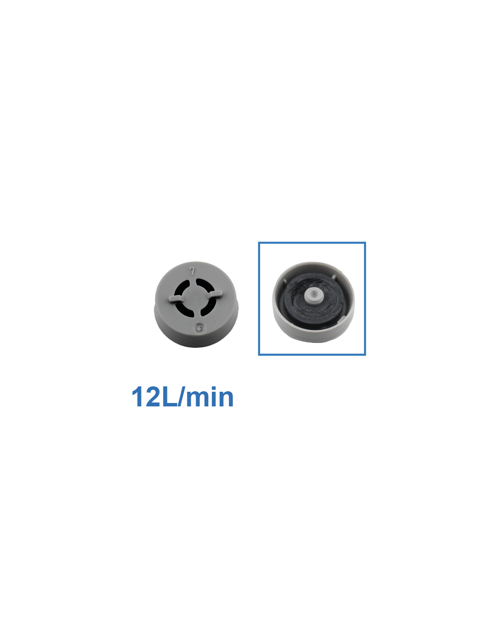 Régulateur de débit gris 12L/min