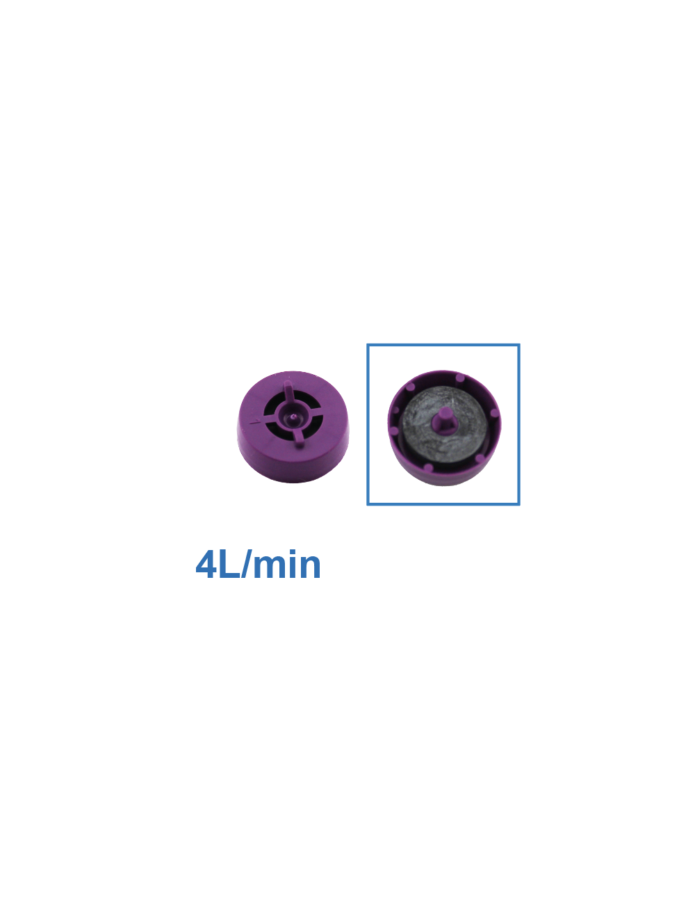 Régulateur de débit violet 4L/min