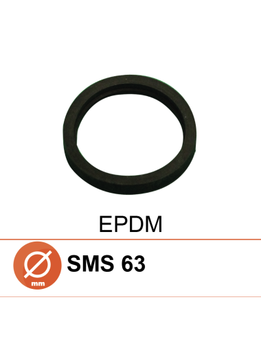 Joint de nez fileté Ø63 SMS EPDM épaulé