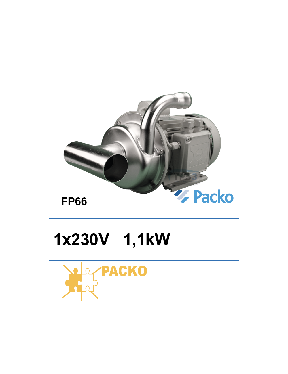 Pompe de lavage Packo FP66 1,1Kw sortie 83 