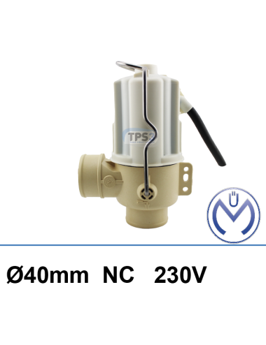 Electrovanne de vidange Müller 230V NF DN40 lisse/lisse avec câble 1,5m