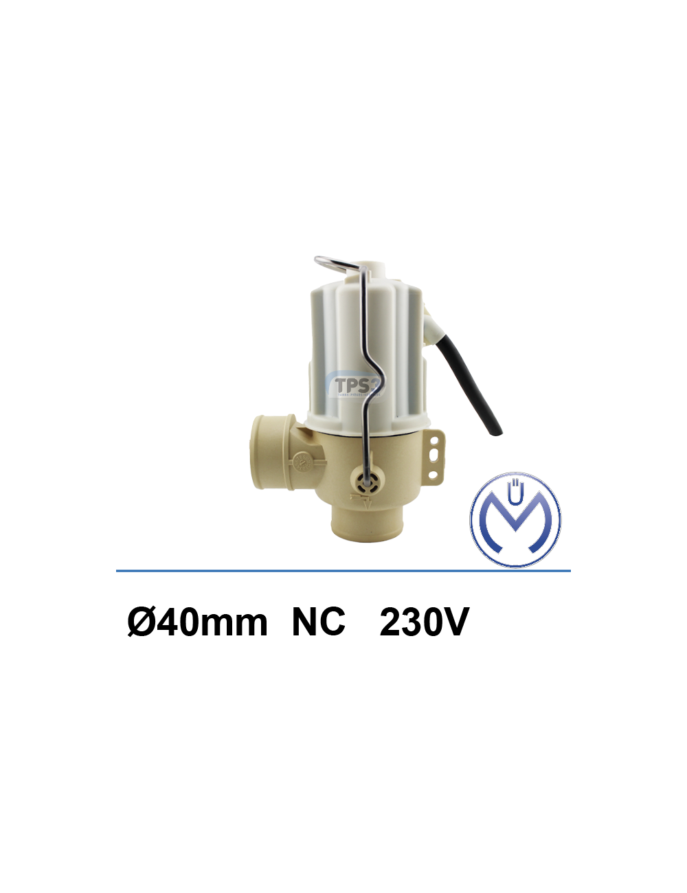 Electrovanne de vidange Müller 230V NF DN40 lisse/lisse avec câble 1,5m