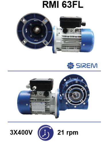 Motoréducteur RMI 63FL 21tr/min