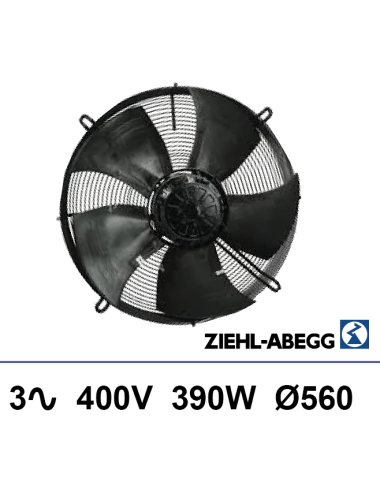 Ventilateur sur grille Ziehl-abegg 3x230/400V 390W Ø560mm