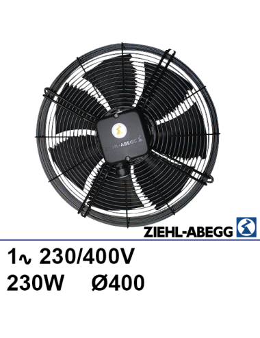 Ventilateur sur grille Ziehl-abegg 3x230/400V 230W Ø400mm