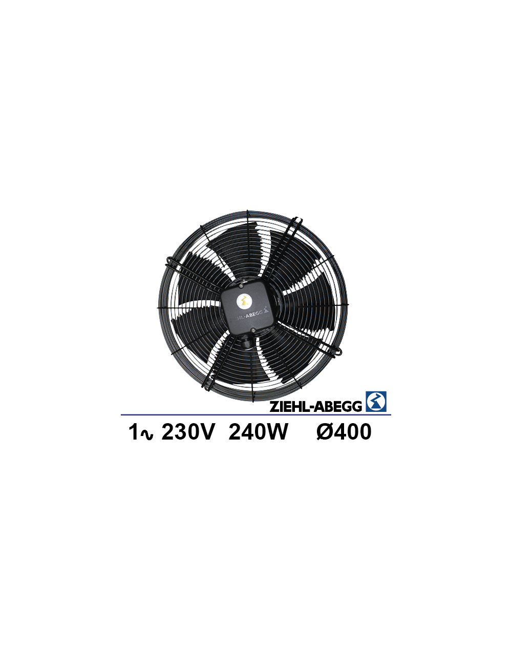 Ventilateur sur grille Ziehl-abegg 1x230V 240W Ø400mm