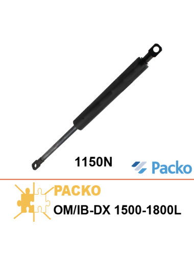 Vérin 1150N pour couvercle de tank Packo OM/IB-DX 1500-1800L