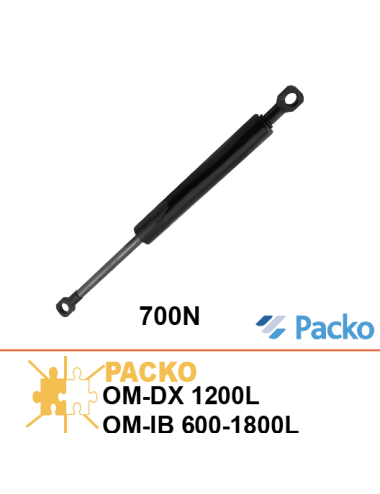 Vérin 700N pour couvercle de tank Packo OM-DX 1200L OM-IB 600-1800L