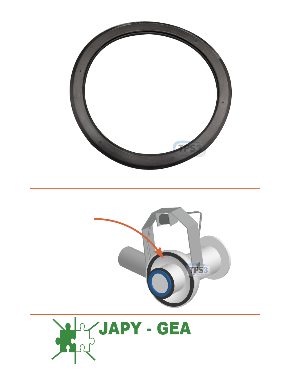Joint pour porte de nez auto-nettoyant inox Japy/GEA
