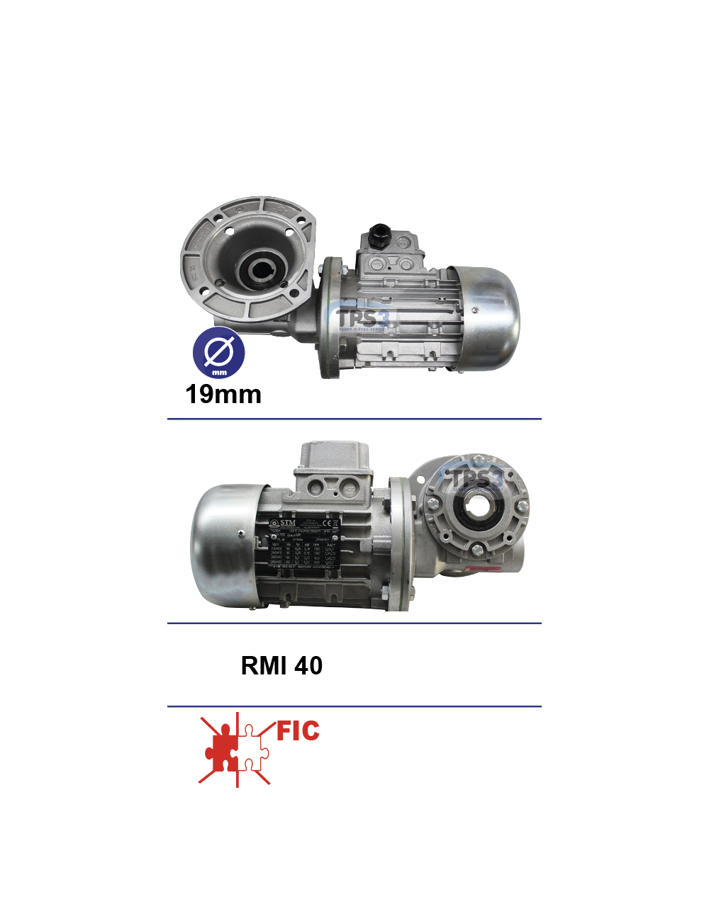 Motoréducteur FIC type RMI 40