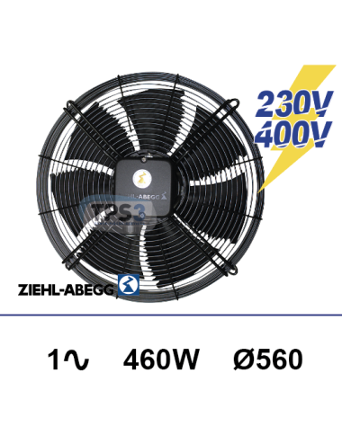 Ventilateur sur grille Ziehl-abegg 1x230V 460W Ø560