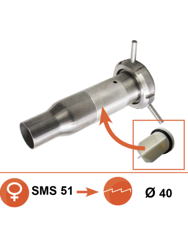 Entrée de lait par le bas version vissée SMS51/40