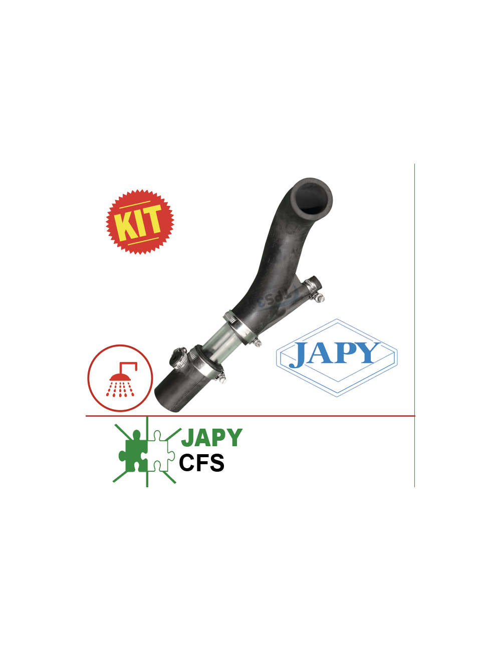 Tuyauterie porte sonde Japy M1F2/2