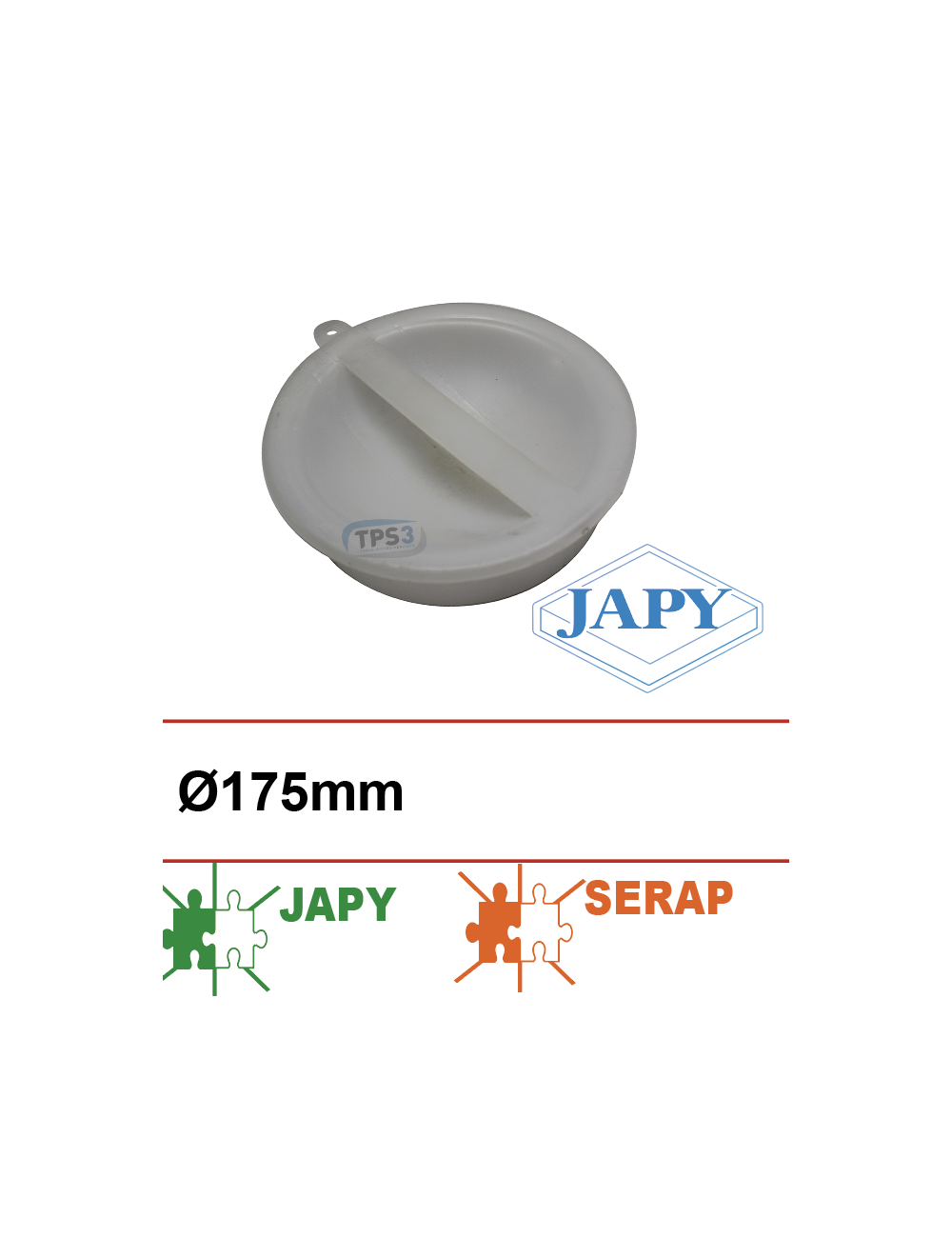 Bouchon plastique entrée de lait Ø175 Japy/GEA