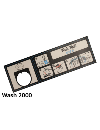 Plastron autocollant programme de lavage RL10 Wash 2000